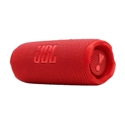 Parlante JBL Flip 7 rojo portátil con diseño compacto y botón de fácil acceso