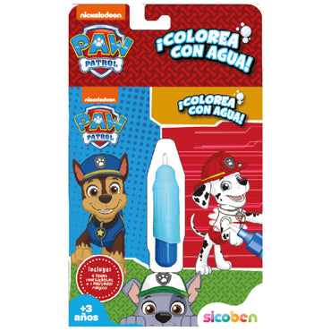 Juego para colorear Paw Patrol con agua, incluye lápiz y personajes divertidos