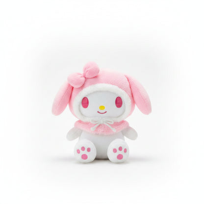 Peluche My Melody rosa frente con gorro y detalles adorables