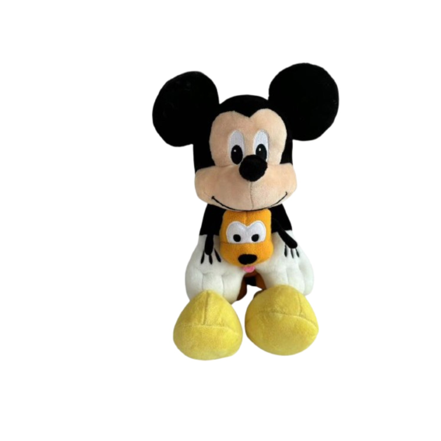 Peluche Disney de Mickey Mouse con Pluto, suave y colorido para niños