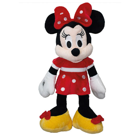 Peluche Minnie Mouse en vestido rojo, vista frontal, ideal para niños