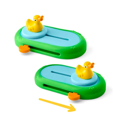 Juego de mesa de Hasbro con pato amarillo en un fondo verde