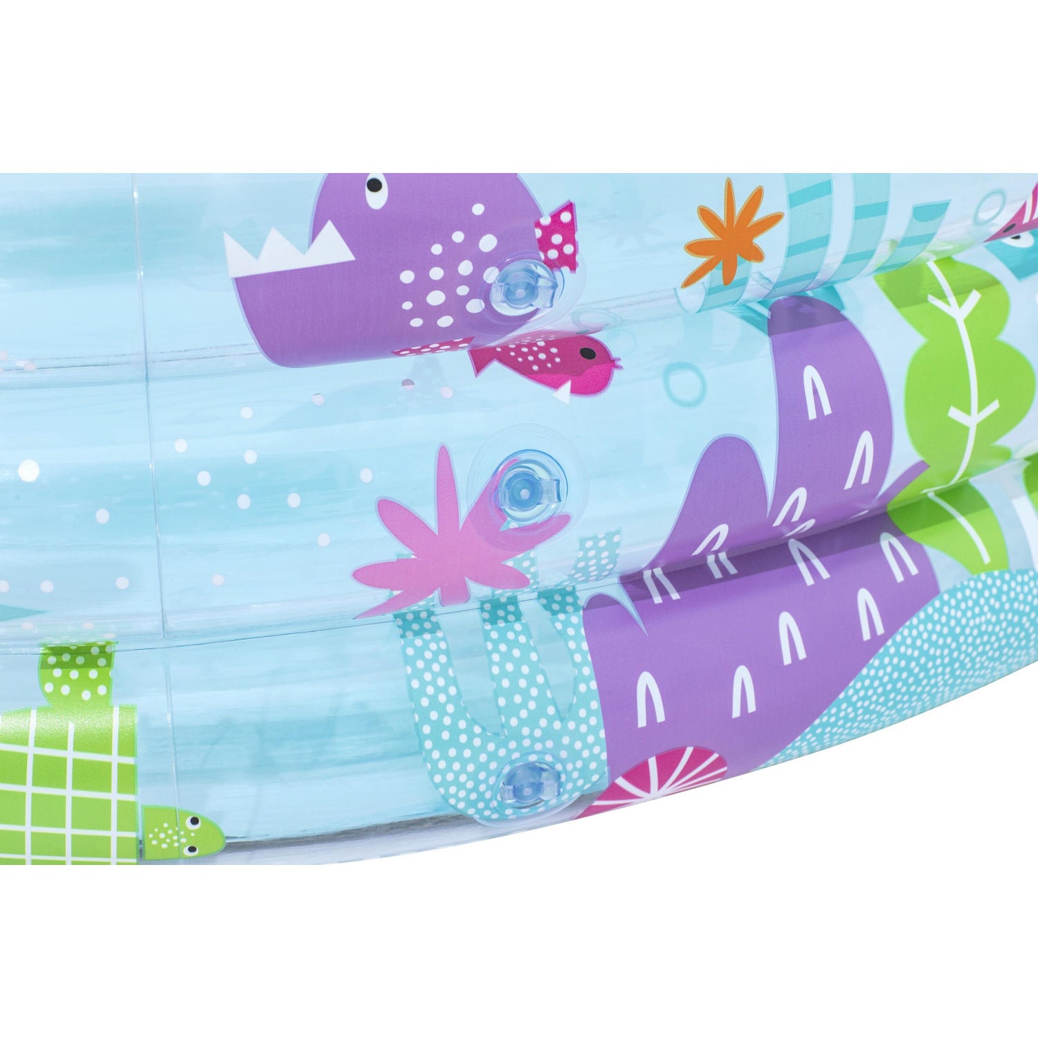 piscina hinchable infantil color azul con dibujos de animales