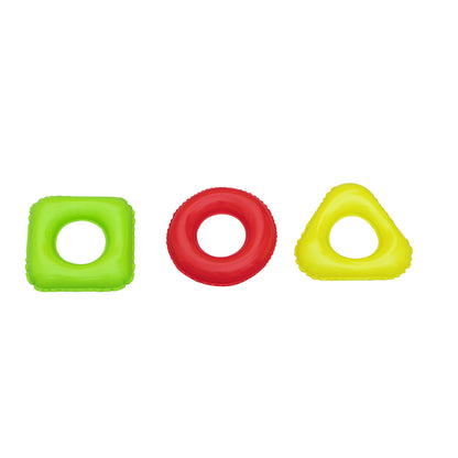Accesorios de piscina infantil, flotadores en forma cuadrada, redonda y triangular, colores vibrantes