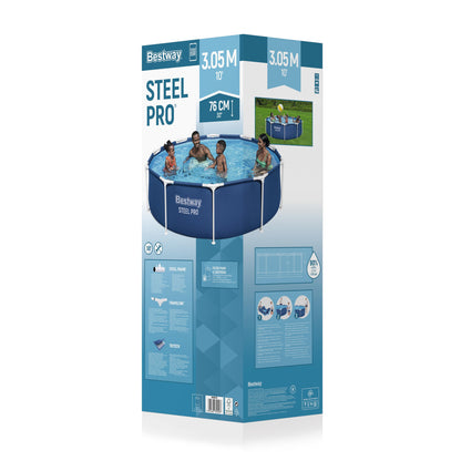 Piscina Redonda Bestway Steel Pro 3.05 m x 76 cm con Filtro