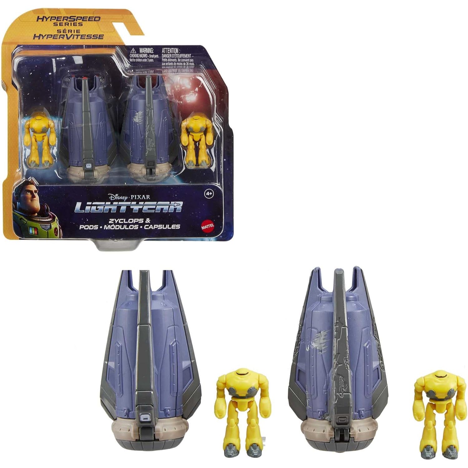 Juego de figuras Cíclope de Disney Pixar, dos naves y personajes de Buzz Lightyear