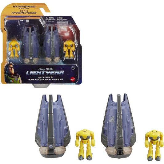 Juego de figuras Cíclope de Disney Pixar, dos naves y personajes de Buzz Lightyear