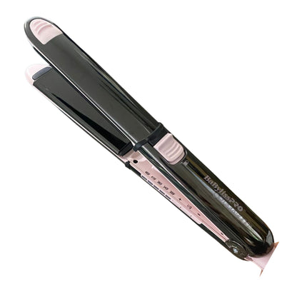 Plancha de pelo profesional titanio BABYLISS PRO con ajuste de temperatura y diseño elegante