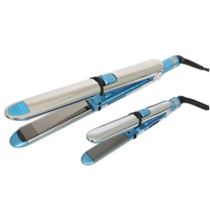 Planchas de cabello BabylissPRO oferta en color plateado y azul para styling profesional y fácil uso