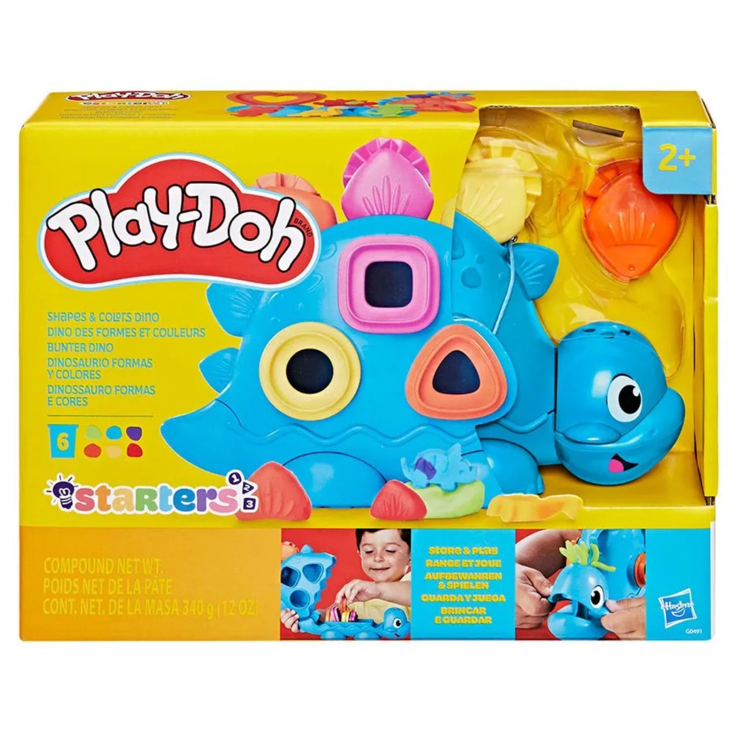 Juguete Play-Doh Tortuga Azul con Formas y Colores para niños