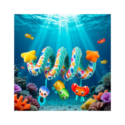 Juguete de baño Playgro con colores brillantes y figuras marinas, ideal para la diversión en el agua