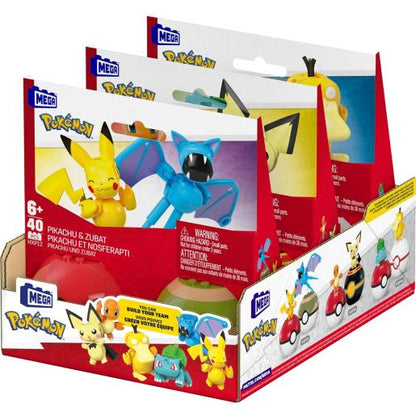 Juego de figuras Pokémon Pikachu y Zubat, lado derecho, vista de exhibición
