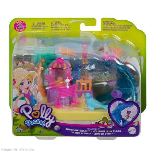 Juego Polly Pocket Playa con figuras y accesorios coloridos para horas de diversión