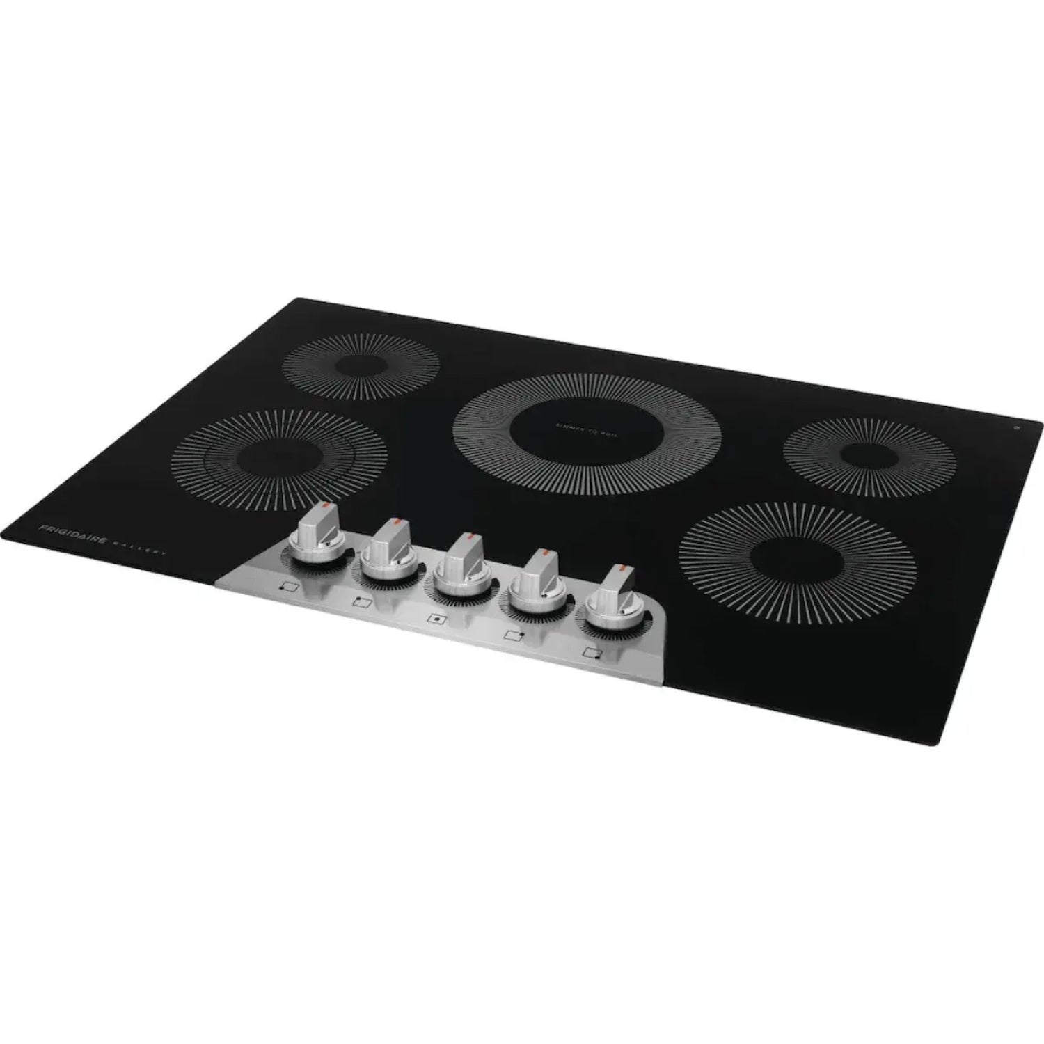 placa cocina eléctrica negra Frigidaire vista superior con controles