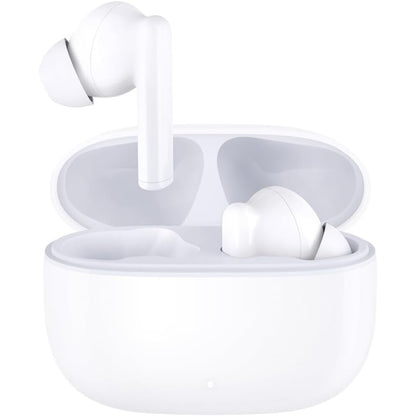 Auriculares HONOR LL050510 blancos, vista lateral con funda abierta