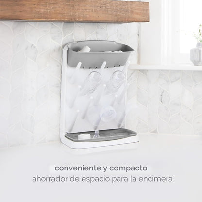 Organizador de encimera blanco, compacto y conveniente para utensilios de cocina