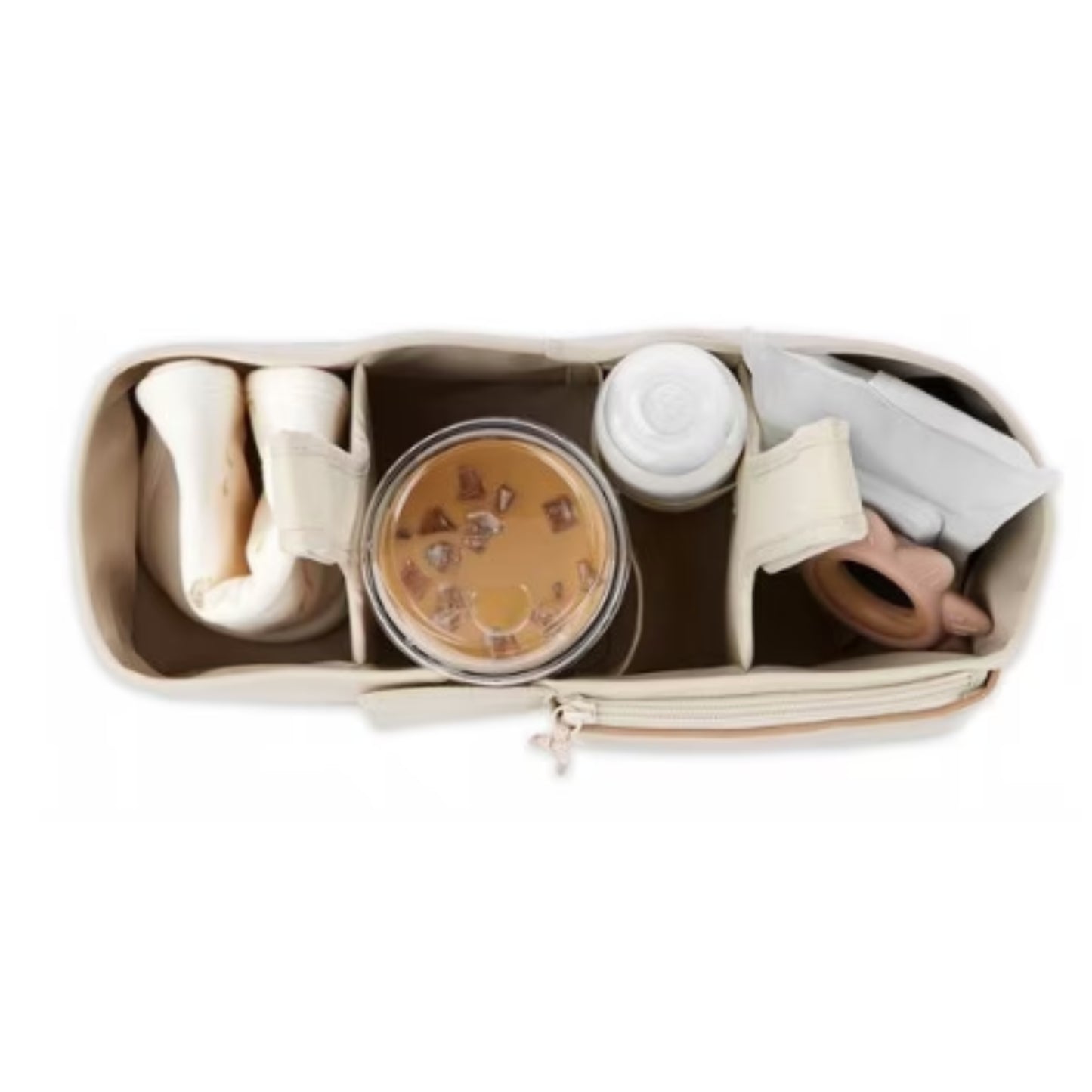 Organizador de cambiador SKIP*HOP beige con compartimentos para bebé