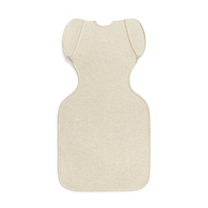 Saco de transición beige frontal, ideal para dormir cómodo