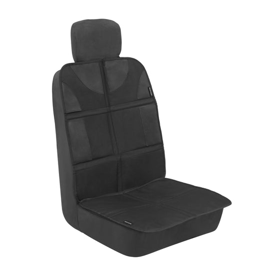 Protector negro para asiento de coche, vista lateral, ideal para proteger el tapizado