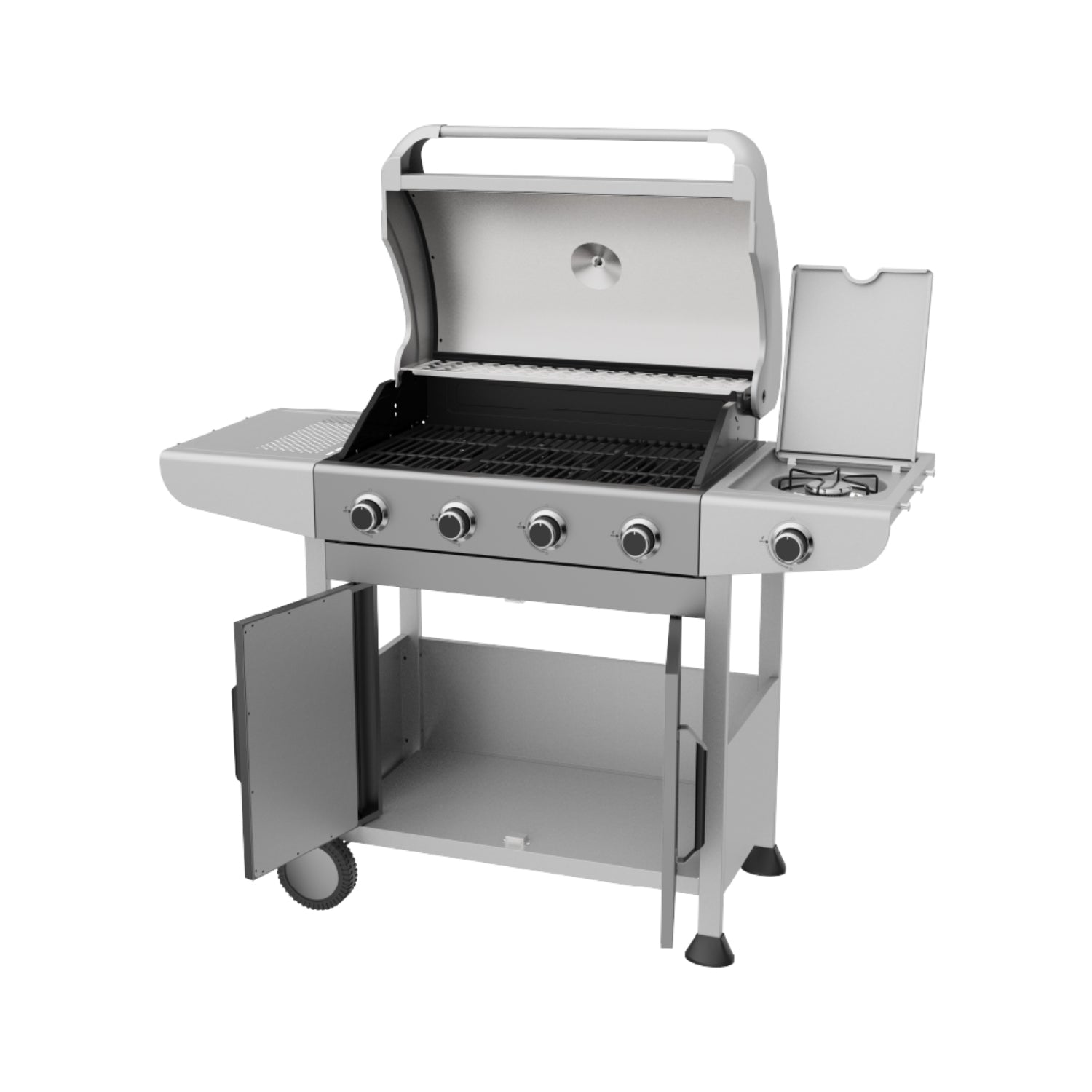 quemador de gas Royal Gourmet plata frontal, cocina al aire libre