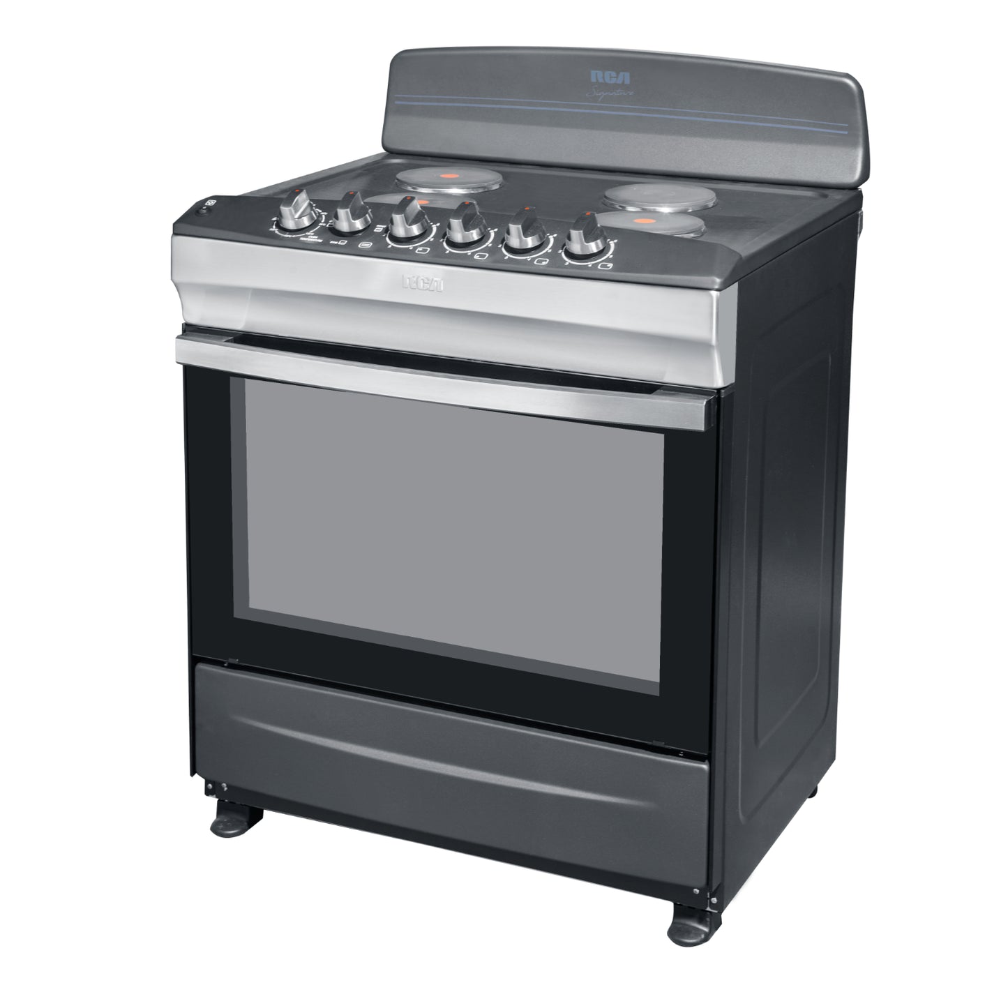 Estufa eléctrica 4 quemadores Honduras RCA con diseño moderno y funcional para cocinas
