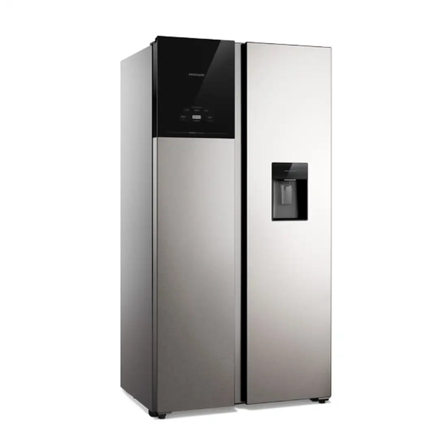 Refrigerador Frigidaire inoxidable lateral, con dispensador de agua y hielo