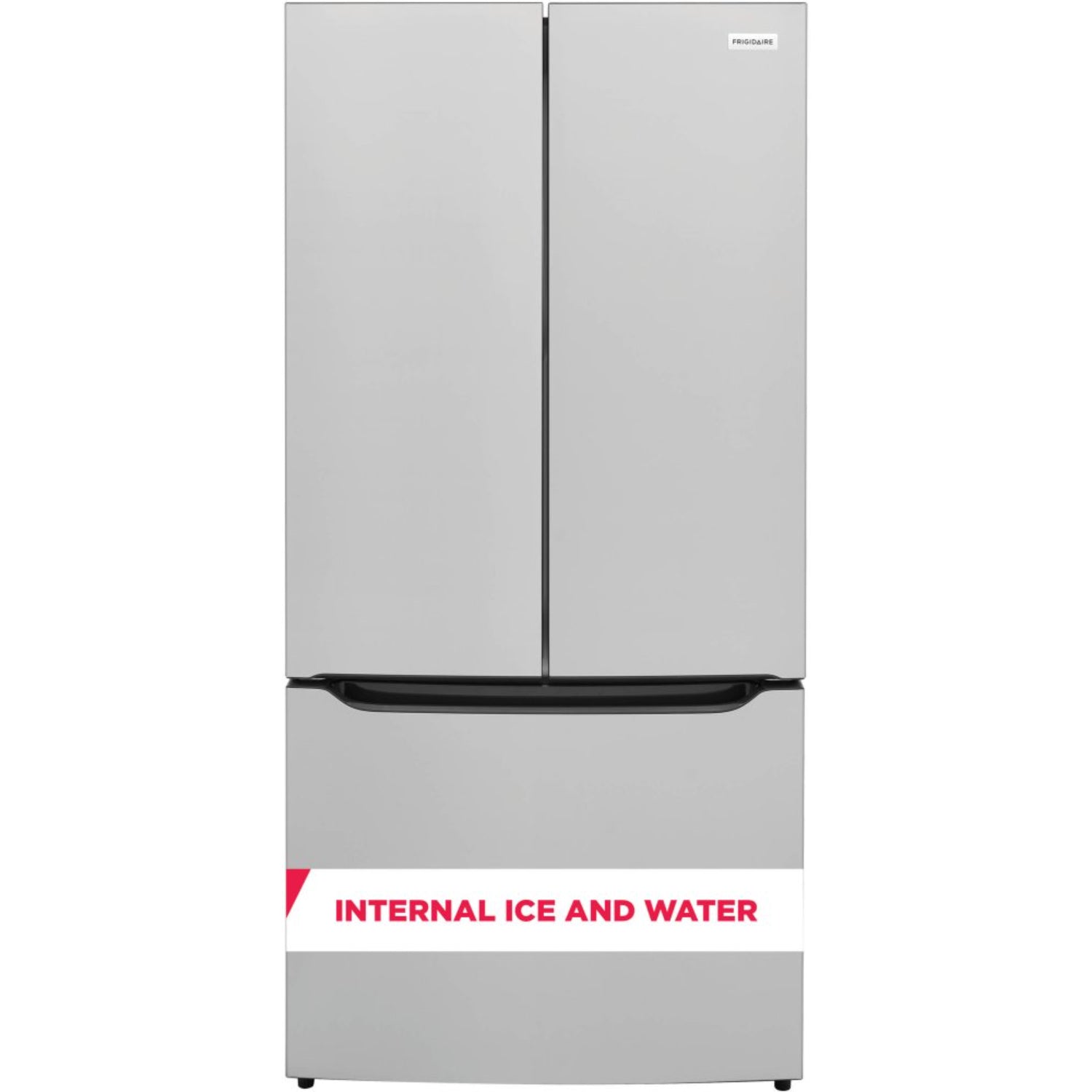 Refrigeradora fd 21 doble puerta Honduras con dispensador de agua y hielo interno en color plata
