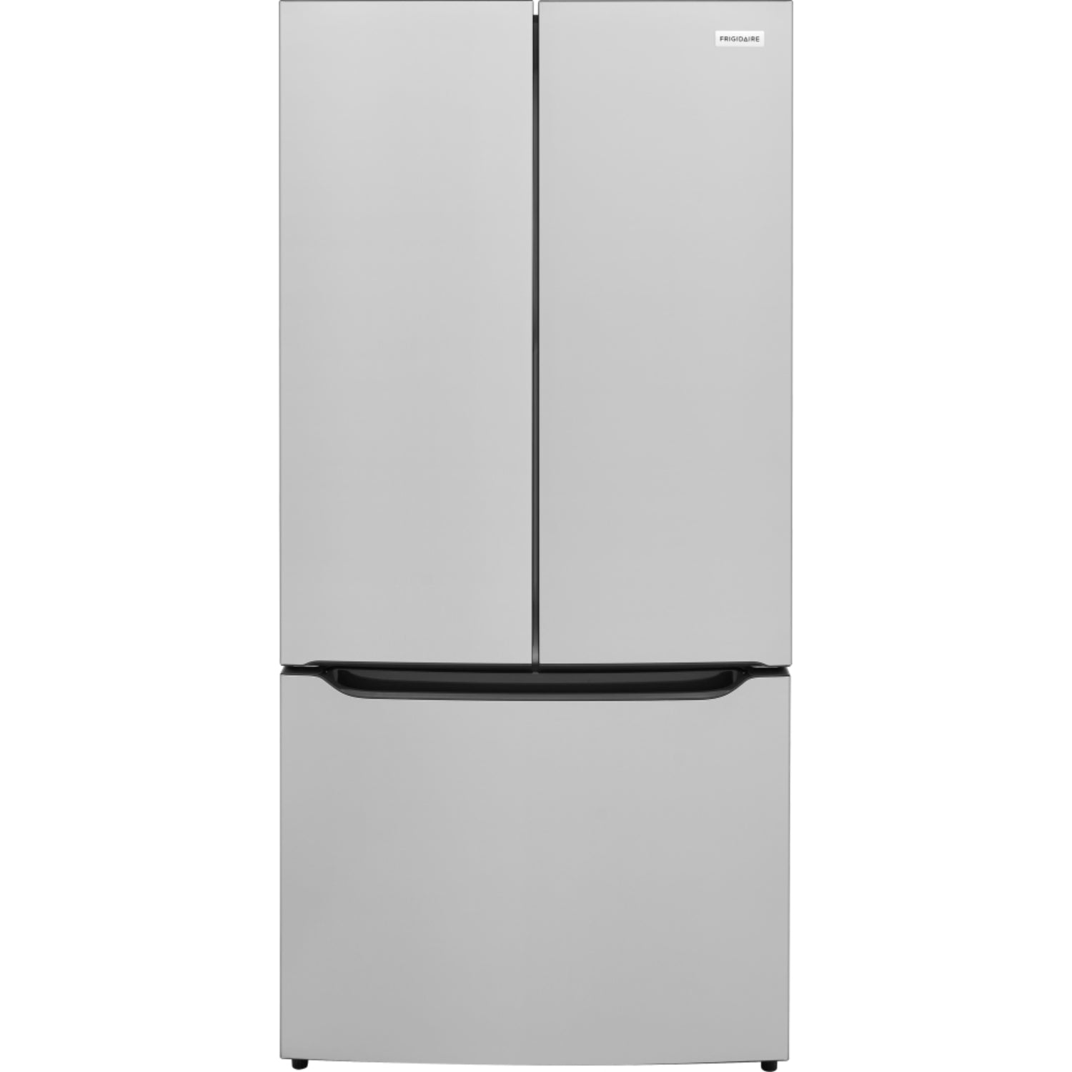 Refrigeradora FD 21 doble puerta Honduras en color plateado con diseño moderno y amplio espacio interior.