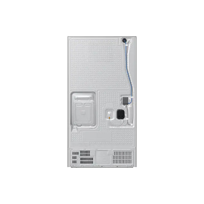 Refrigeradora Samsung vista posterior, diseño funcional y sistema de refrigeración optimizado