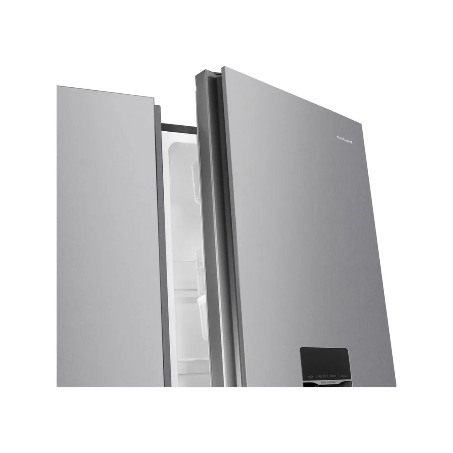 Refrigeradora moderna con dispensador de agua FRIGIDAIRE con puertas de acero inoxidable y elegante diseño.