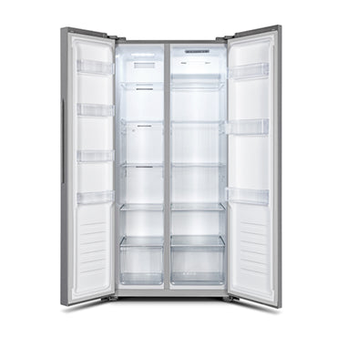 Refrigeradora side by side 16 pies inverter con interiores espaciosos y estantes ajustables