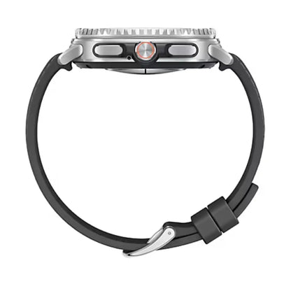 reloj inteligente Samsung gris lateral, vista del perfil