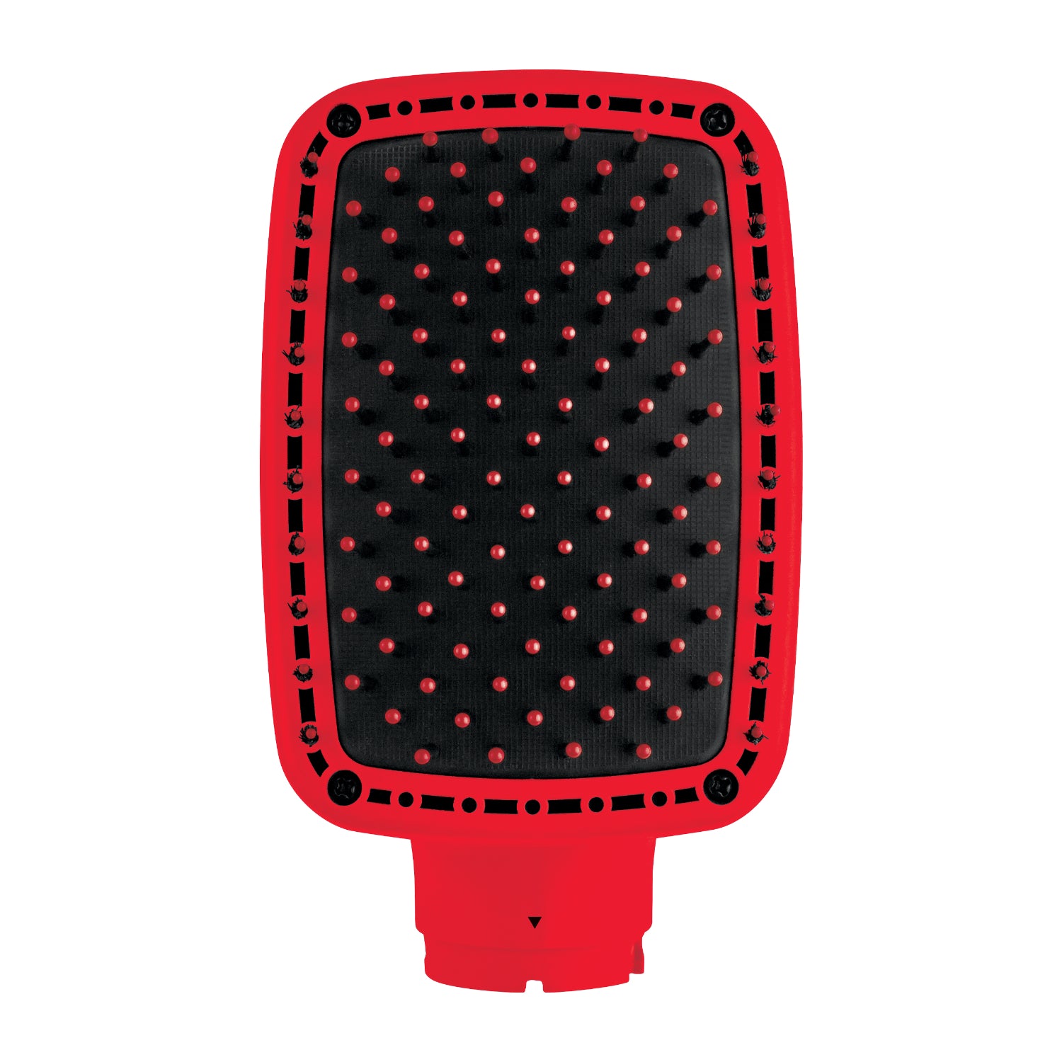 Cabezal rojo para cepillo alisador eléctrico REVLON modelo LL0103 con cerdas negras y puntas rojas