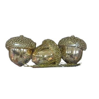 NAV. SET OF 3 GOLD ACORN PENDANTS