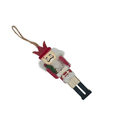 NAV. RED NUTCRACKER HANGING ORNAMENT