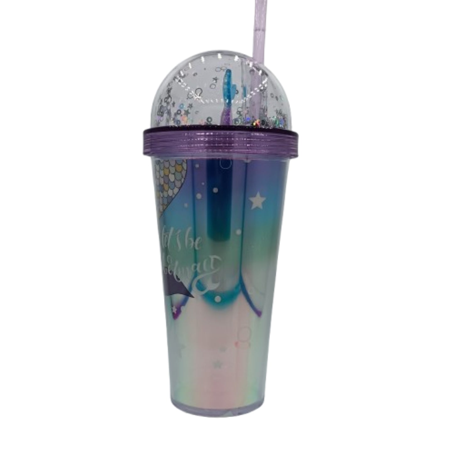 CUP WITH LID + STRAW ASSORTED