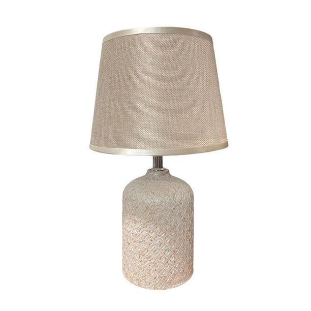 Lampara de mesa beige