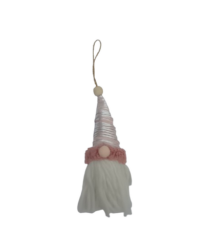 Christmas Santa Pendant, Fabric, 20 cm, Pink
