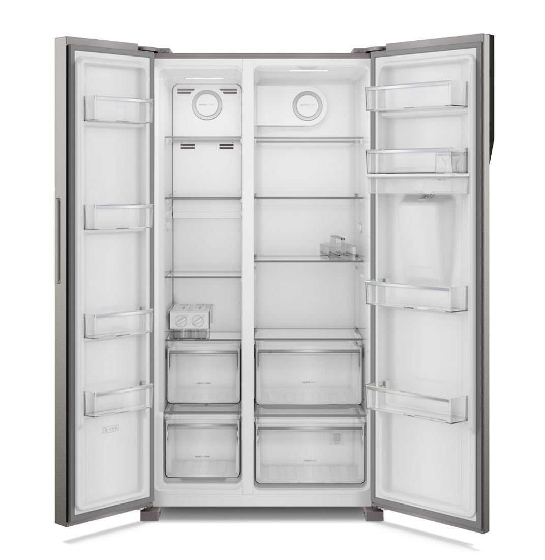 19' SBS INVERTER SILVER REFRIGERATOR