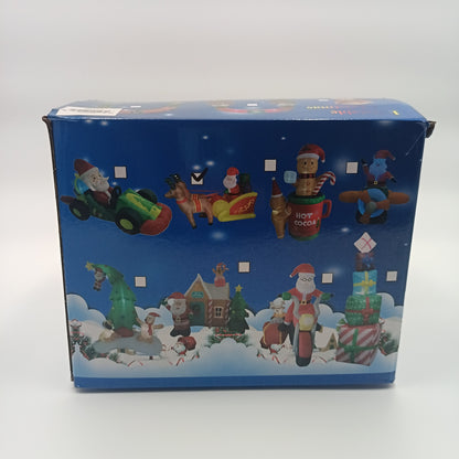 Trineo Navideño Inflable con Renos de 1.8m