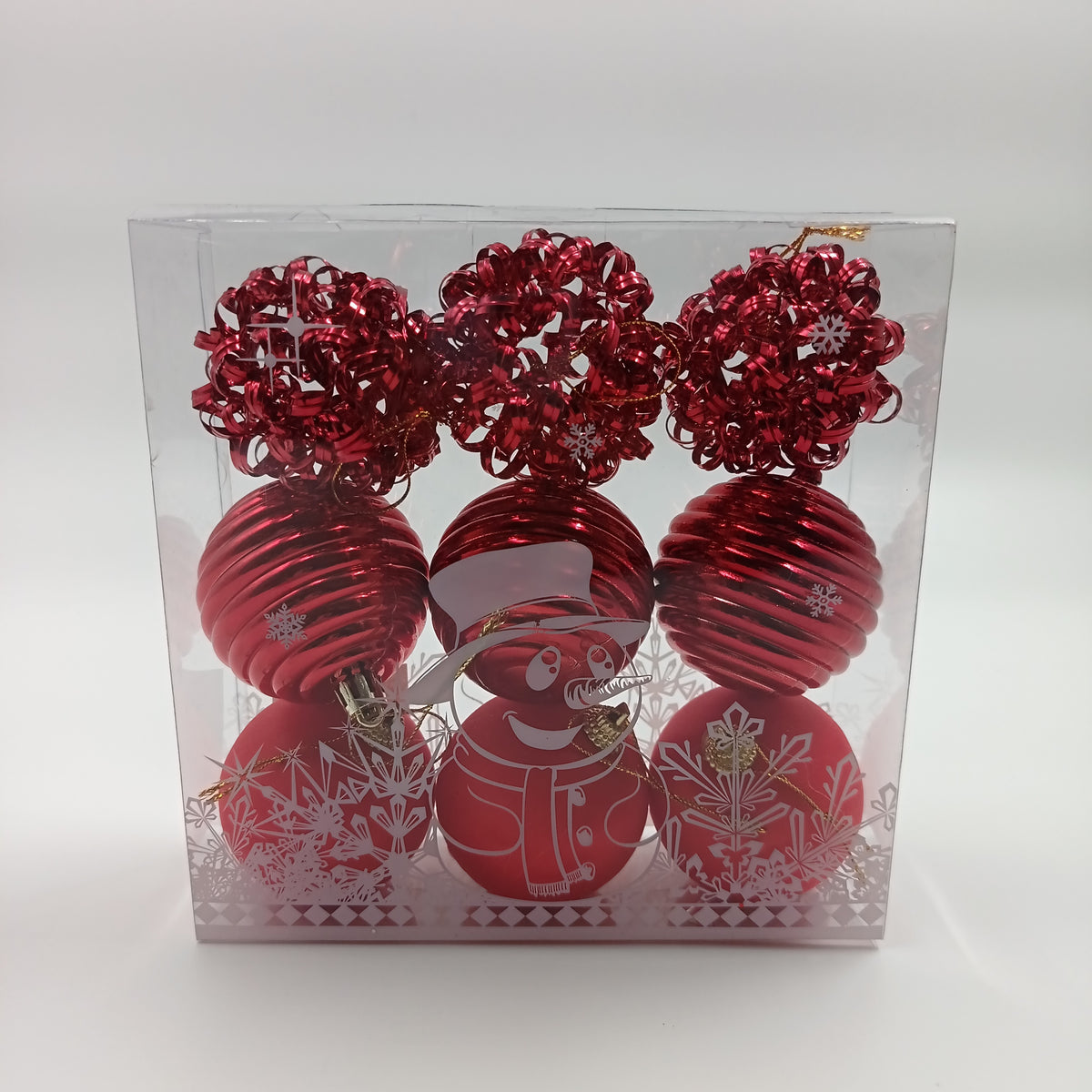 NAV. SET OF 9 BALLS FOR TREE 6CM ASSORTED