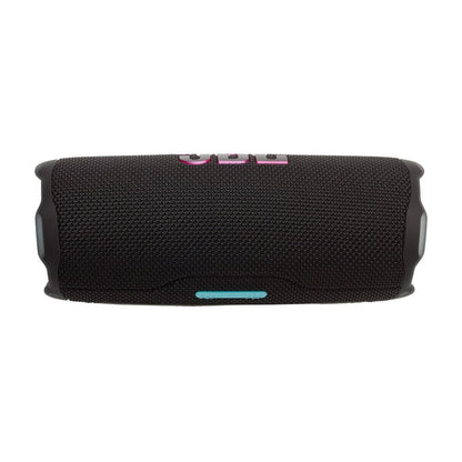 Parlante JBL Flip 7 portátil Bluetooth en color negro con diseño compacto y calidad de sonido superior