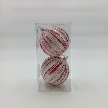 NAV. PELOTA SET2 10CM BLANCO LIN/ROJO