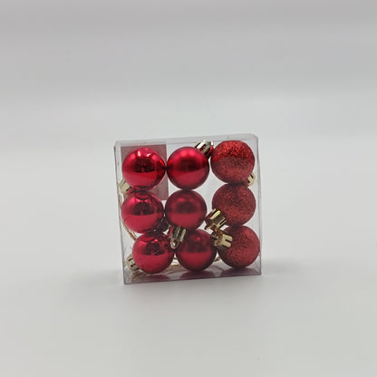 NAV. SET 9 PCS BALLS 3 CM RED