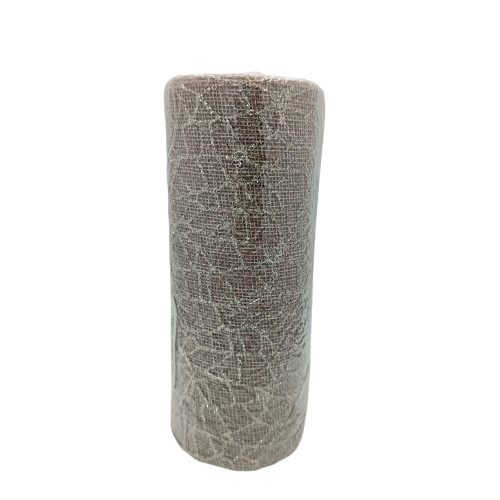 NAV. 15CMX5YARDS JUTE/CHAMPAGNE MESH