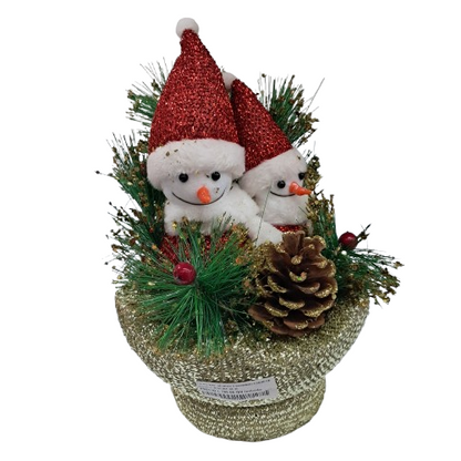 Gold Snowman Ornament