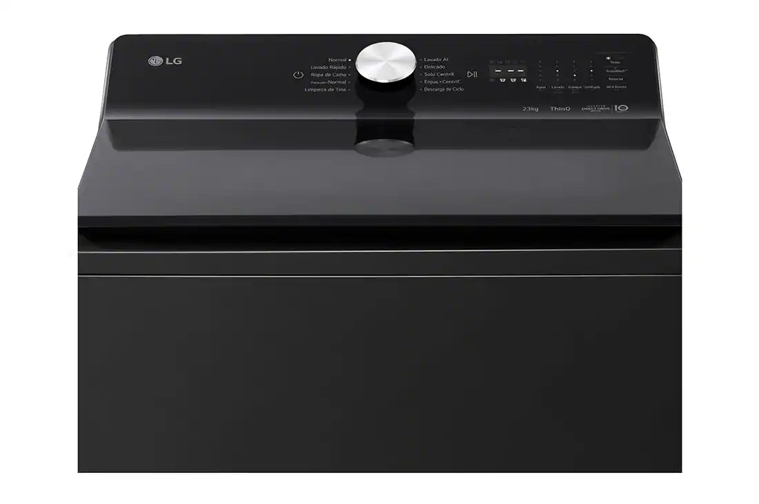 Lavadora LG WT23OBTX6 AI DD™ 23kg Carga Superior TurboWash™ Color Negro Ónix