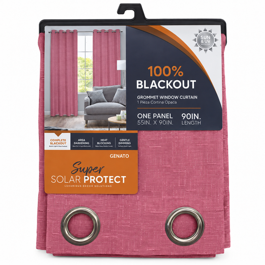 Cortina blackout para sala fuscia