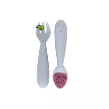 EZPZ MINI UTENSILIOS SILICON PEWTER