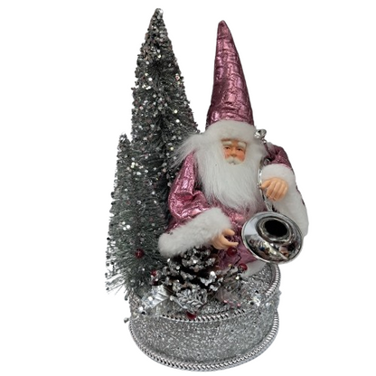 Silver Santa ornament